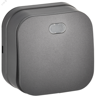 GLORY Выключатель 1-клавишный для открытой установки с индикацией 10А ВС20-1-1-ХСм сталь матовый IEK