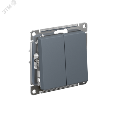 ATLASDESIGN 2-клавишный переключатель, перекрестный, 2 x сх. 7, 10АХ, механизм, ГРИФЕЛЬ