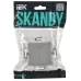 SKANDY Выключатель 2-клавишный 10А SK-V04S серебряный IEK