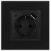 Розетка ЭРА Elegance 14-4108-05 2P+E 16A-250В со шторками с USB type-A+C 5В-3А антрацит