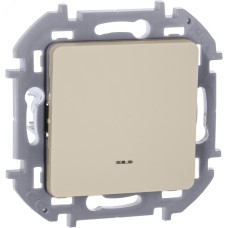 Выключатель 1-клавишный с подсветкой/индикацией 10АХ безвинтовое крепление слоновая кость INSPIRIA