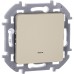 Выключатель 1-клавишный с подсветкой/индикацией 10АХ безвинтовое крепление слоновая кость INSPIRIA