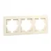 Валенсия рамка 3-местная кремовая
