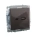 BRITE Розетка USB A+C 18Вт РЮ11-1-БрТБ темная бронза