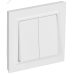 BRITE Выключатель 2-клавишный 10А в сборе ВСР10-2-0-БрАБ арктический белый IEK BRITE Выключатель 2-клавишный 10А в сборе ВСР10-2-0-БрАБ арктический белый IEK