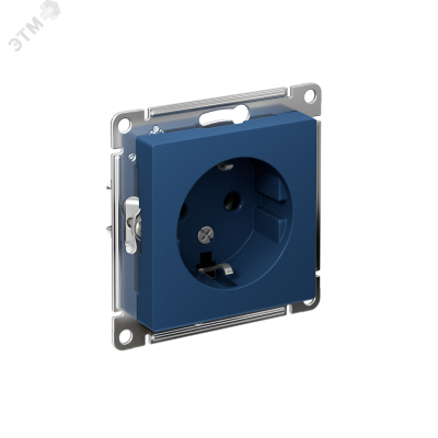 ATLASDESIGN РОЗЕТКА с заземлением, 16А, механизм, АКВАМАРИН