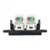Стокгольм Механизм Розетки RJ-45 2-местной черный EKF