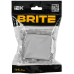 BRITE Выключатель 1-клавишный проходной 10А безвинтовое крепление ВС11-1-6-БрА алюминий IEK