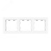 Эпика Рамка 3-местная белый пластик EKF