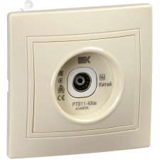 KVARTA Розетка TV проходная РТВ11-ККм кремовый GENERICA