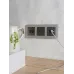BRITE Рамка 3 поста РУ-3-2-БрД стекло дымчатый