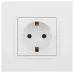 14-2101-01 ЭРА Розетка 2P+E Schuko, 16A-250В, IP20, Эра Elegance, белый (10/100/2800)