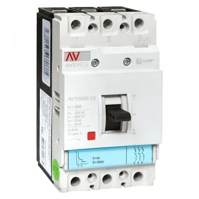 Выключатель автоматический AV POWER-1/3 80А 35кА TR