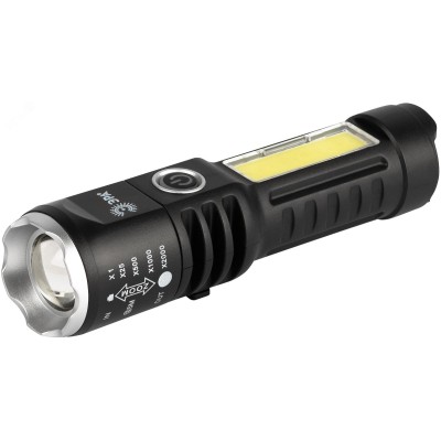Фонарь светодиодный UA-403 универсальный аккумуляторный 5 Вт LED + 3 Вт COB оптический Zoom 4 режима USB type C