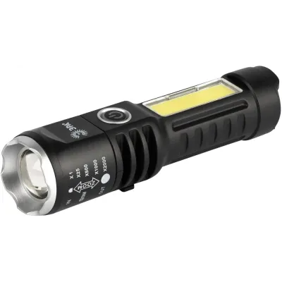 Фонарь светодиодный UA-403 универсальный аккумуляторный 5 Вт LED + 3 Вт COB оптический Zoom 4 режима USB type C