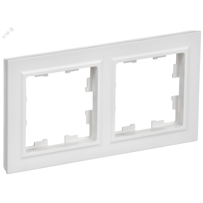 BRITE Рамка 2-местная РУ-2-БрАБ арктический белый IEK