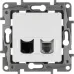 Розетка двойная RJ11+RJ45 кат.5E UTP белый ETIKA
