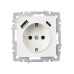 BRITE Розетка с заземлением с защитными шторками 16А с USB A+C 18Вт РЮш11-1-БрЖ жемчуг