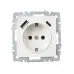 BRITE Розетка с заземлением с защитными шторками 16А с USB A+C 18Вт РЮш11-1-БрЖ жемчуг