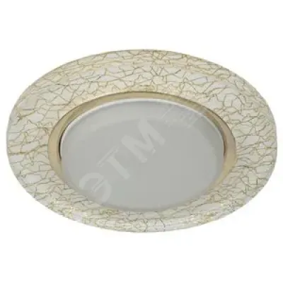 DK80 WH/GD Светильник ЭРА под лампу Gx53, 220V,13W, белый/золото (30/1200)