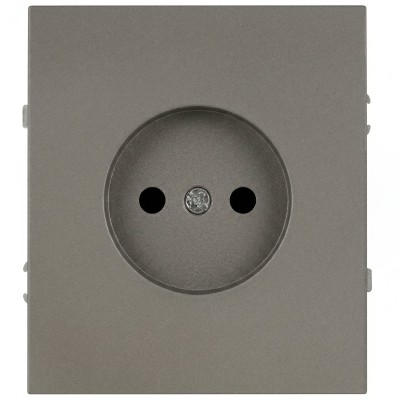 Розетка скрытого монтажа в рамку без заземления 2P 16А-250В титан 16-2106-07 Arktik