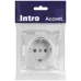 Розетка Intro Accent 6-202-03 2P+E Schuko, 16А-250В, IP20, СУ, алюминий