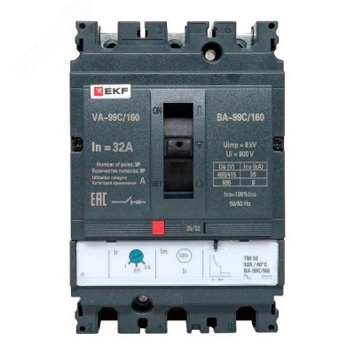 Автоматический выключатель ВА-99C (Compact NS) 160/32А 3P 36кА EKF PROxima