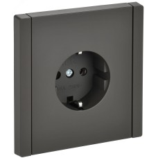 FORTE&PIANO Розетка 1-местная с заземлением без защитных шторок винтовое крепление 16А FP316 серый IEK