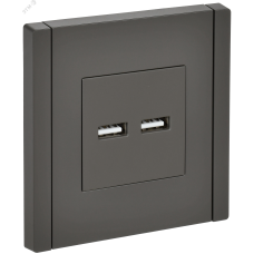 FORTE&PIANO Розетка USB A+A 3,1А FP349 серый IEK