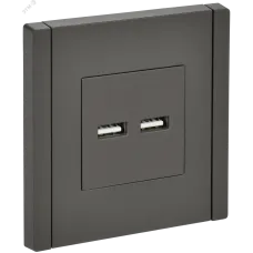 FORTE&PIANO Розетка USB A+A 3,1А FP349 серый IEK