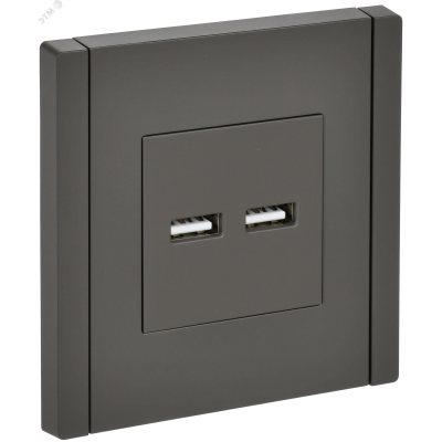 FORTE&PIANO Розетка USB A+A 3,1А FP349 серый IEK