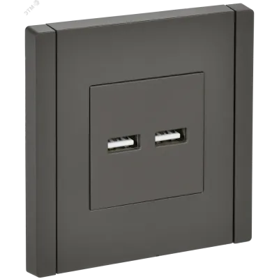 FORTE&PIANO Розетка USB A+A 3,1А FP349 серый IEK