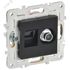 SKANDY Розетка двойная TV+RJ45 кат.5E SK-A14Bl черный IEK