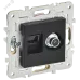 SKANDY Розетка двойная TV+RJ45 кат.5E SK-A14Bl черный IEK