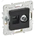 SKANDY Розетка двойная TV+RJ45 кат.6E SK-A15Bl черный IEK