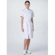 Халат женский Сансара-005 (тк.Смесовая,160) MedLine, белый,48-50,158-164