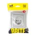 BRITE Розетка 1 пост без заземления без защитных шторок 10А в сборе РСР10-1-0-БрА алюминий IEK