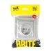BRITE Розетка 1 пост без заземления без защитных шторок 10А в сборе РСР10-1-0-БрА алюминий IEK