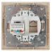 Розетка Intro Plano 1-303-03 информационная RJ45, IP20, СУ, алюминий