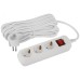 Удлинитель электрический ЭРА UDL-16-3100-ES Greenline 3 розетки с заземлением с выключателем 10м ПВС 3x1мм2