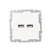 BRITE Розетка USB A+A 5В 3,1А РЮ10-1-БрЖ жемчуг
