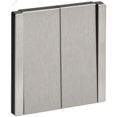 FORTE&PIANO Выключатель 2-клавишный перекрестный 10А FP709M металл никель IEK