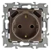 12-4109-13 ЭРА Розетка 2P+E 16A-250В, штор. с 2xUSB 5В-3А, Эра12, бронза (10/100/2000)