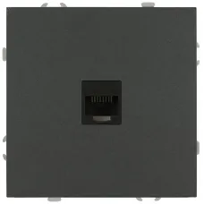 Розетка скрытого монтажа в рамку информационная RJ45 IP20 графит 15-3107-06 Galaxy