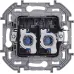Розетка компьютерная двойная RJ45 категория 6 UTP антрацит INSPIRIA