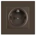 Розетка Intro Accent 6-202-08 2P+E Schuko, 16А-250В, IP20, СУ, бронза