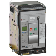 Воздушный автоматический выключатель переменного тока ВА77 выдвижного исполнения 3 полюса типоразмер S 65кА 800А EA с набором аксессуаров: мот