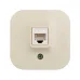 Розетка для открытой установки компьютерная RJ45 кат.5E UTP слоновая кость QUTEO
