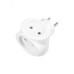 Тройник электрический 220 В 6А без заземления белый