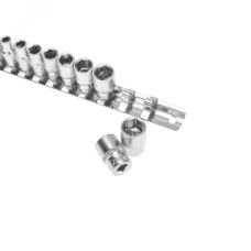 Набор торцевых головок 1/4, шестигранные, CrV, 4-13 мм